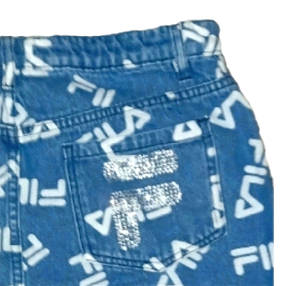 Fila Mini Skirt w/ Diamante Logo Print - Picture 6 of 7